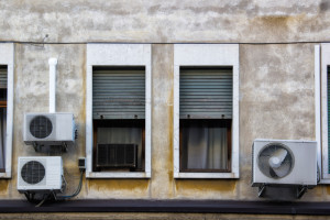 Air Conditioning Equipment outside of an Hold House